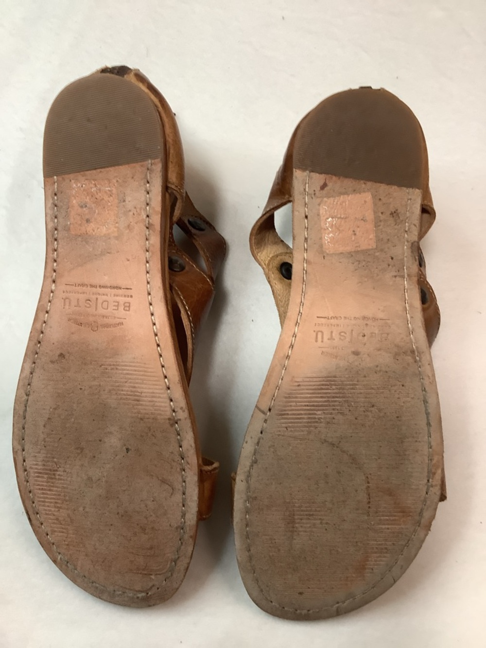 BED STU Soto Brown Leather Sandal Sz 9 - Picture 8 of 8